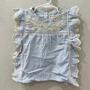 Louise Misha Blue Stripe Mala Blouse